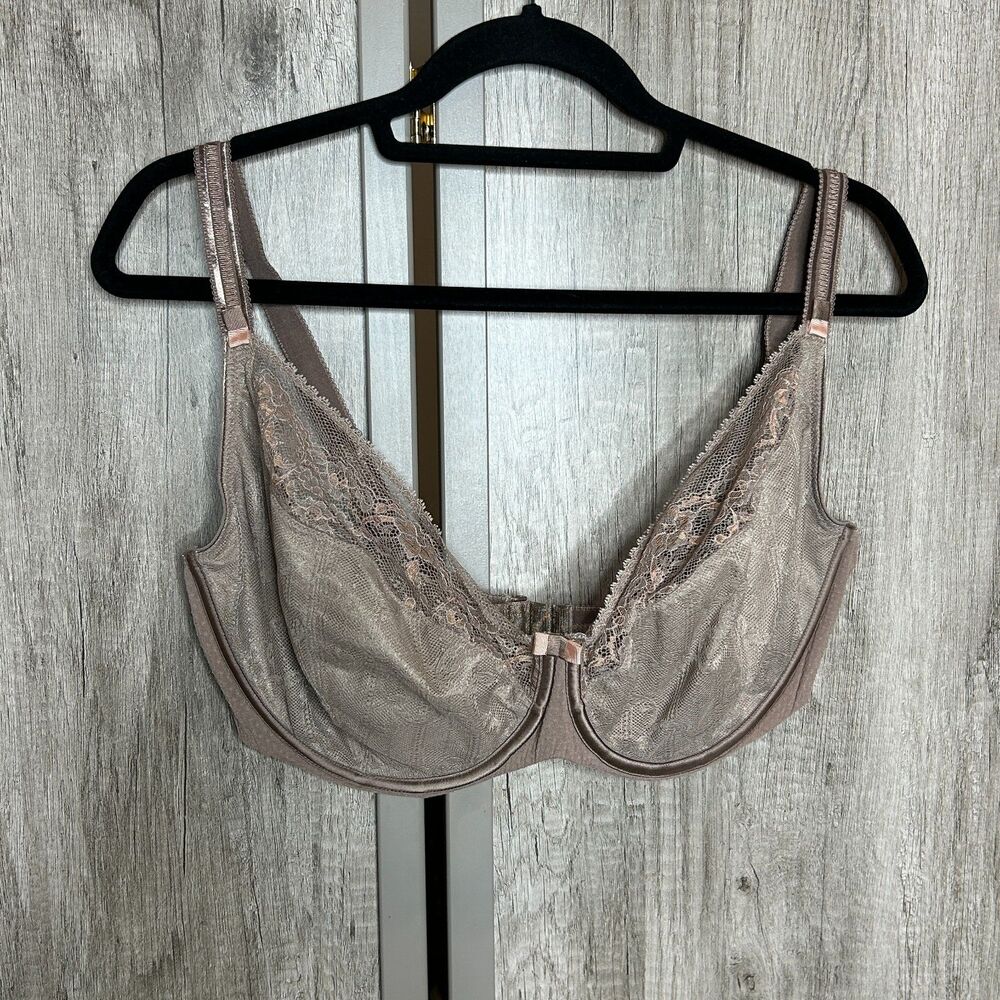 Chantelle Bra Size 38H Taupe Color Underwire Unpadded